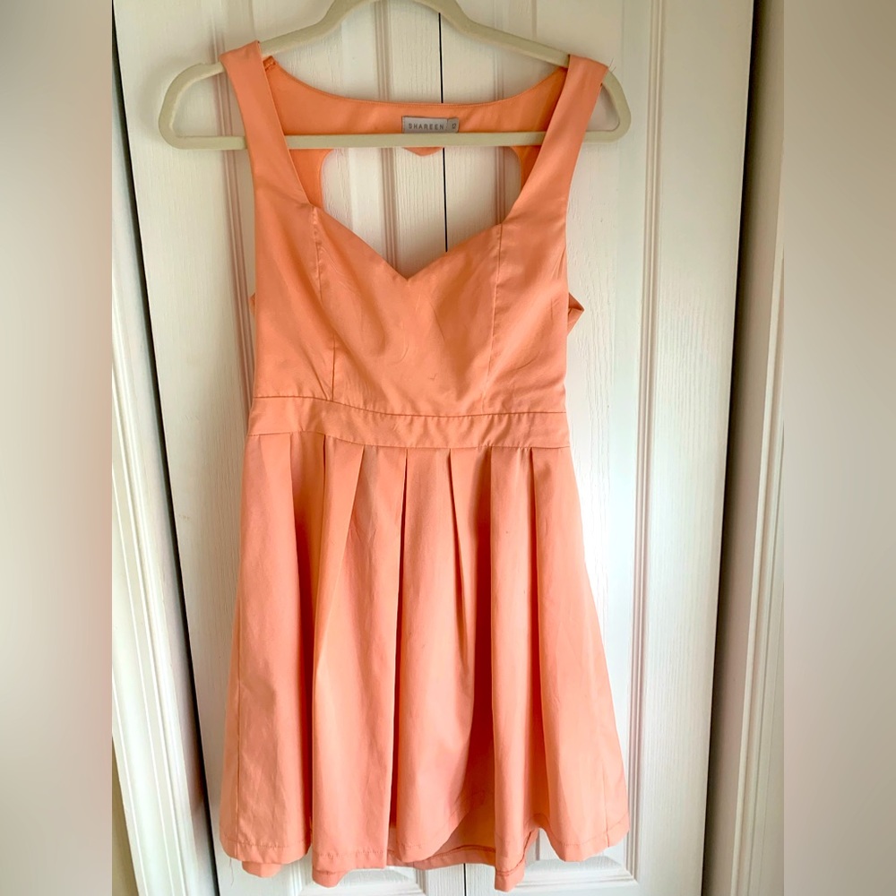 Pink Babydoll Dress with Heart Shaped Cutout - M